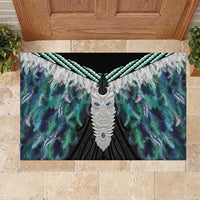 Aotearoa Korowai Motif Rubber Doormat Maori Tane Poutama