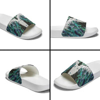 Aotearoa Korowai Motif Slide Sandals Maori Tane Poutama - Polynesian Pride