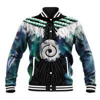 Aotearoa Korowai Motif Baseball Jacket Maori Koru Poutama