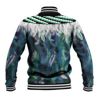Aotearoa Korowai Motif Baseball Jacket Maori Koru Poutama
