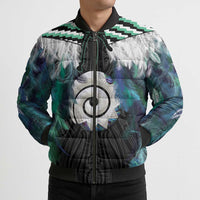 Aotearoa Korowai Motif Bomber Puffer Jacket Maori Koru Poutama LT14 - Polynesian Pride