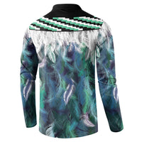 Aotearoa Korowai Motif Button Sweatshirt Maori Koru Poutama LT14 - Polynesian Pride