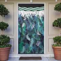 Aotearoa Korowai Motif Door Cover Maori Koru Poutama - Polynesian Pride