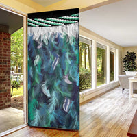 Aotearoa Korowai Motif Door Cover Maori Koru Poutama - Polynesian Pride