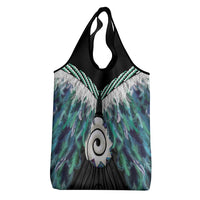 Aotearoa Korowai Motif Grocery Bag Maori Koru Poutama