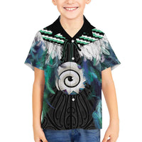 Aotearoa Korowai Motif Hawaiian Shirt Maori Koru Poutama