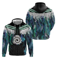 Aotearoa Korowai Motif Hoodie Maori Koru Poutama