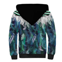 Aotearoa Korowai Motif Sherpa Hoodie Maori Koru Poutama