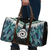 Aotearoa Korowai Motif Travel Bag Maori Koru Poutama - Polynesian Pride