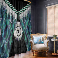 Aotearoa Korowai Motif Window Curtain Maori Koru Poutama