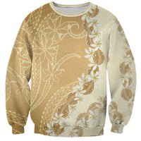 Heiva i Tahiti Sweatshirt Tahitian Tiare Maori Cowrie Lei Brown LT14 Unisex Brown - Polynesian Pride