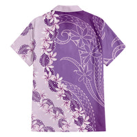 Heiva i Tahiti Family Matching Mermaid Dress and Hawaiian Shirt Tahitian Tiare Maori Cowrie Lei Purple LT14 - Polynesian Pride