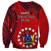 20 July Atiu Island Gospel Day Sweatshirt Cook Islands Tribal Pattern LT14 - Polynesian Pride