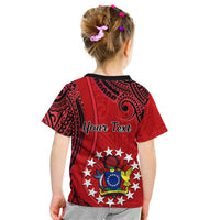 Personalised 20 July Atiu Island Gospel Day Kid T Shirt Cook Islands Tribal Pattern LT14 - Polynesian Pride