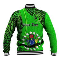 Personalised 21 July Mitiaro Island Gospel Day Baseball Jacket Cook Islands Tribal Pattern LT14 - Polynesian Pride
