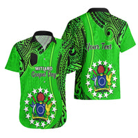 Personalised 21 July Mitiaro Island Gospel Day Hawaiian Shirt Cook Islands Tribal Pattern LT14 - Polynesian Pride
