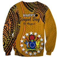 15 August Rakahanga Island Gospel Day Sweatshirt Cook Islands Tribal Pattern LT14 - Polynesian Pride