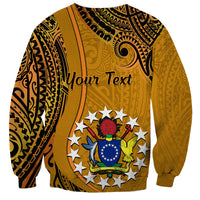 Personalised 15 August Rakahanga Island Gospel Day Sweatshirt Cook Islands Tribal Pattern LT14 - Polynesian Pride