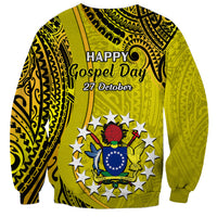27 October Aitutaki Island Gospel Day Sweatshirt Cook Islands Tribal Pattern LT14 - Polynesian Pride