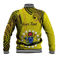 Personalised 27 October Aitutaki Island Gospel Day Baseball Jacket Cook Islands Tribal Pattern LT14 - Polynesian Pride