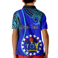Personalised 8 December Pukapuka Island Gospel Day Kid Polo Shirt Cook Islands Tribal Pattern LT14 - Polynesian Pride