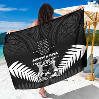 New Zealand Silver Fern Rugby Sarong Haka Dance With Aotearoa Maori Pattern