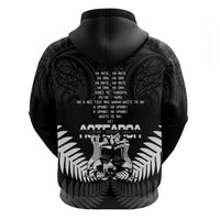 New Zealand Silver Fern Rugby Zip Hoodie Haka Dance With Aotearoa Maori Pattern