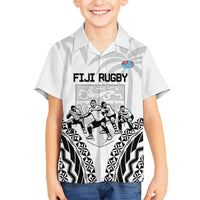 Fiji Tapa Rugby Hawaiian Shirt Cibi Dance With Fijian Pattern