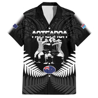 New Zealand And Fiji Tapa Rugby Family Matching Long Sleeve Bodycon Dress and Hawaiian Shirt Haka Dance Mix Cibi Dance Together