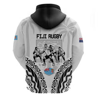New Zealand And Fiji Tapa Rugby Zip Hoodie Haka Dance Mix Cibi Dance Together