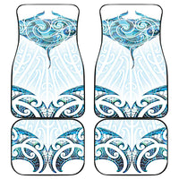New Zealand Manta Ray Tattoo Car Mats Aotearoa Maori Haehae Paua Shell - Polynesian Pride