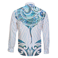 New Zealand Manta Ray Tattoo Family Matching Tank Maxi Dress and Hawaiian Shirt Aotearoa Maori Haehae Paua Shell - Polynesian Pride