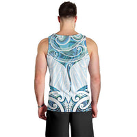 New Zealand Manta Ray Tattoo Men Tank Top Aotearoa Maori Haehae Paua Shell - Polynesian Pride