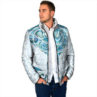 New Zealand Manta Ray Tattoo Padded Jacket Aotearoa Maori Haehae Paua Shell - Polynesian Pride