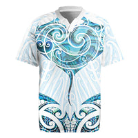 New Zealand Manta Ray Tattoo Rugby Jersey Aotearoa Maori Haehae Paua Shell - Polynesian Pride