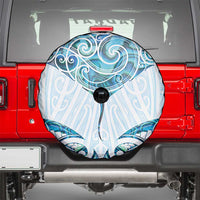 New Zealand Manta Ray Tattoo Spare Tire Cover Aotearoa Maori Haehae Paua Shell - Polynesian Pride