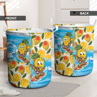 Aloha Hawaii Summer Laundry Basket Hawaiian Lei Surfing Mango Palaka Motifs