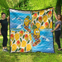 Aloha Hawaii Summer Quilt Hawaiian Lei Surfing Mango Palaka Motifs