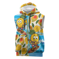 Aloha Hawaii Summer Sleeveless Hoodie Hawaiian Lei Surfing Mango Palaka Motifs