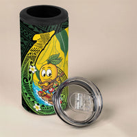 Hawaii Surfing Mango 4 in 1 Can Cooler Tumbler Manako Polynesian Fish Hook