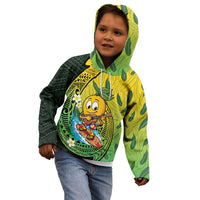 Hawaii Surfing Mango Kid Hoodie Manako Polynesian Fish Hook