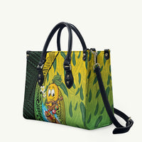 Hawaii Surfing Mango Leather Bag Manako Polynesian Fish Hook