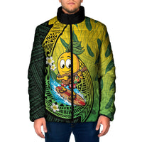 Hawaii Surfing Mango Padded Jacket Manako Polynesian Fish Hook