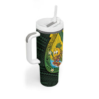 Hawaii Surfing Mango Tumbler With Handle Manako Polynesian Fish Hook