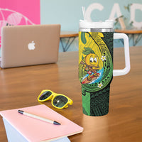 Hawaii Surfing Mango Tumbler With Handle Manako Polynesian Fish Hook