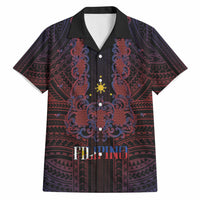 Filipino Barong Tagalog Inspired Personalised Hawaiian Shirt Mabuhay Philippines Festival Polynesian Pattern