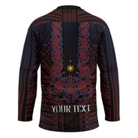 Filipino Barong Tagalog Inspired Personalised Hockey Jersey Mabuhay Philippines Festival Polynesian Pattern