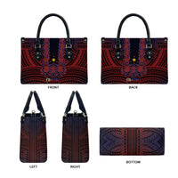 Filipino Barong Tagalog Inspired Leather Bag Mabuhay Philippines Festival Polynesian Pattern