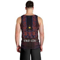 Filipino Barong Tagalog Inspired Personalised Men Tank Top Mabuhay Philippines Festival Polynesian Pattern