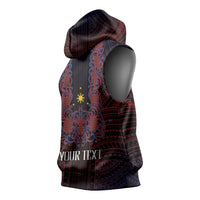 Filipino Barong Tagalog Inspired Personalised Sleeveless Hoodie Mabuhay Philippines Festival Polynesian Pattern